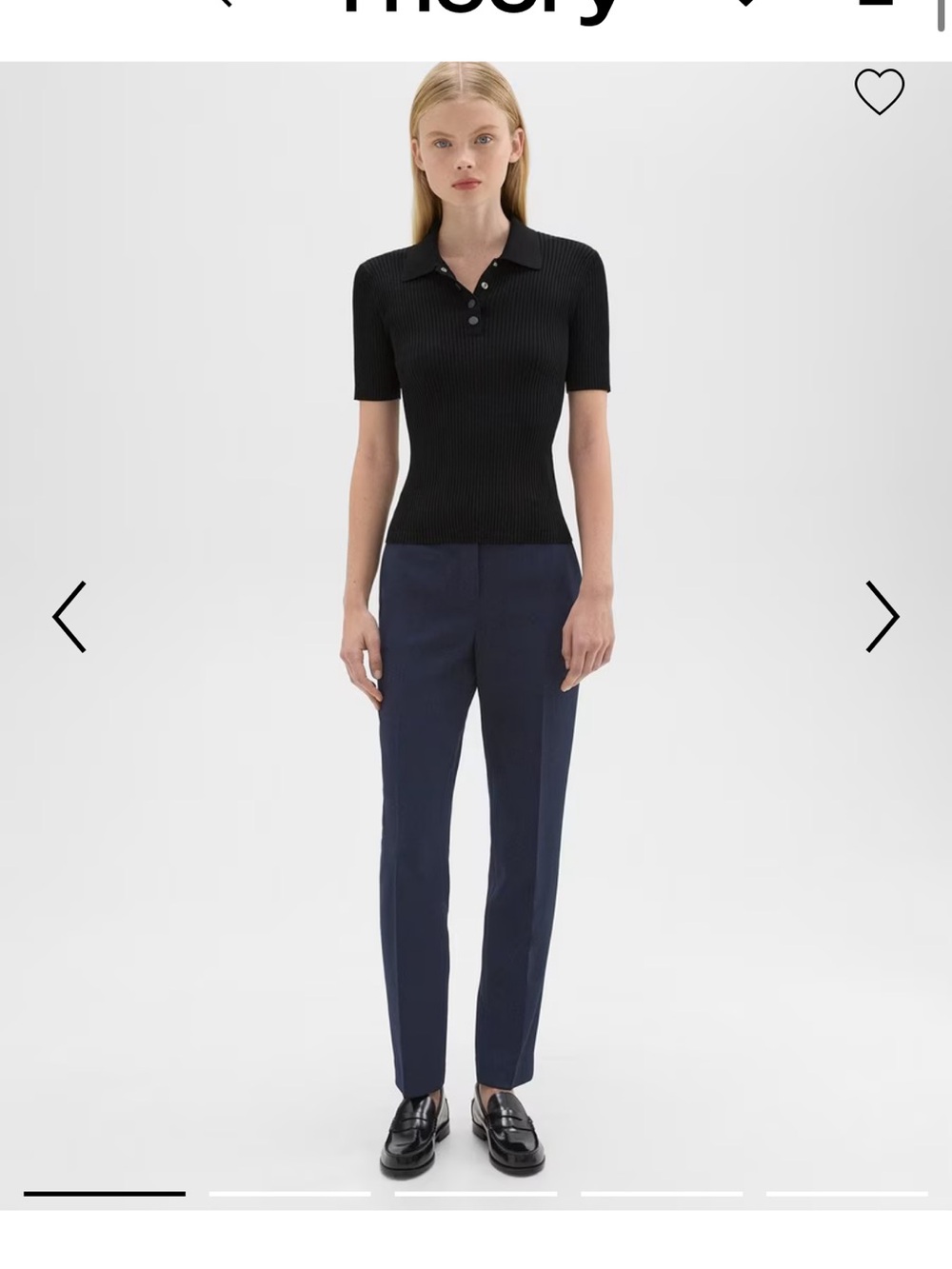 Theory Straight-Leg Pants in Navy